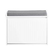 Scarpiera con patta e cuscino per scarpe, 62x46x26 cm colore bianco FSR98-W