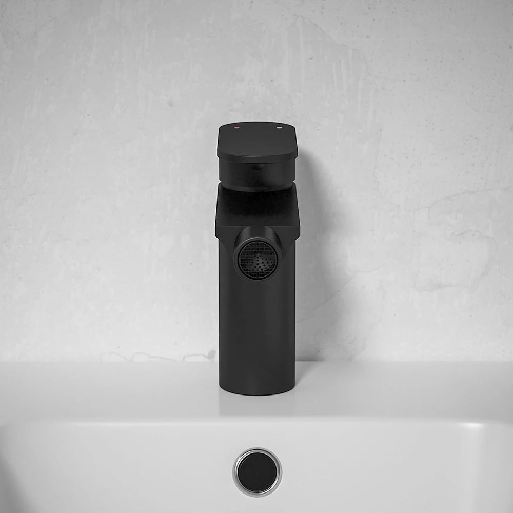 Set miscelatori: lavabo alto bidet senza scarico e incasso doccia monocomando nero opaco | Kerry