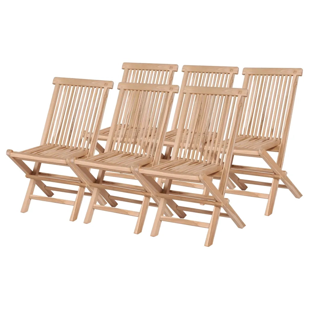Set da Pranzo da Giardino 7 pz Pieghevole in Massello di Teak 44661