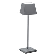 SIESTA Lampada da tavolo portatile LED 2,2W IP54 CCT 2700-3000K dimmerabile touch - Struttura in alluminio pressofuso - Colore Grigio