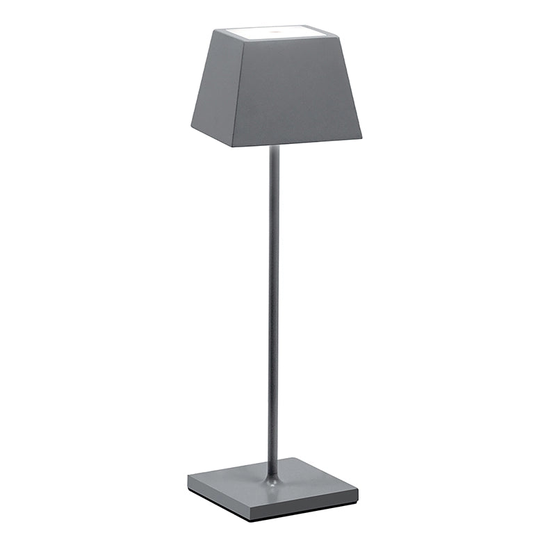 SIESTA Lampada da tavolo portatile LED 2,2W IP54 CCT 2700-3000K dimmerabile touch - Struttura in alluminio pressofuso - Colore Grigio