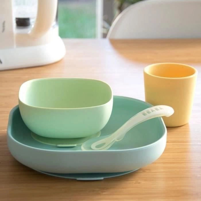 BEABA Set di ventose in silicone a 4 pezzi - Giallo