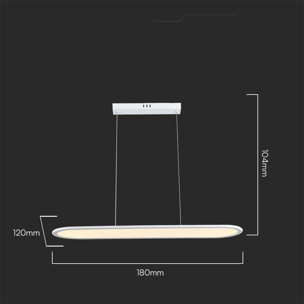Lampada sospesa pannello LED 24W 3000K bianca V-TAC