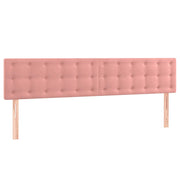 Testiera | Testata Rosa 200x5x78/88 cm in Velluto