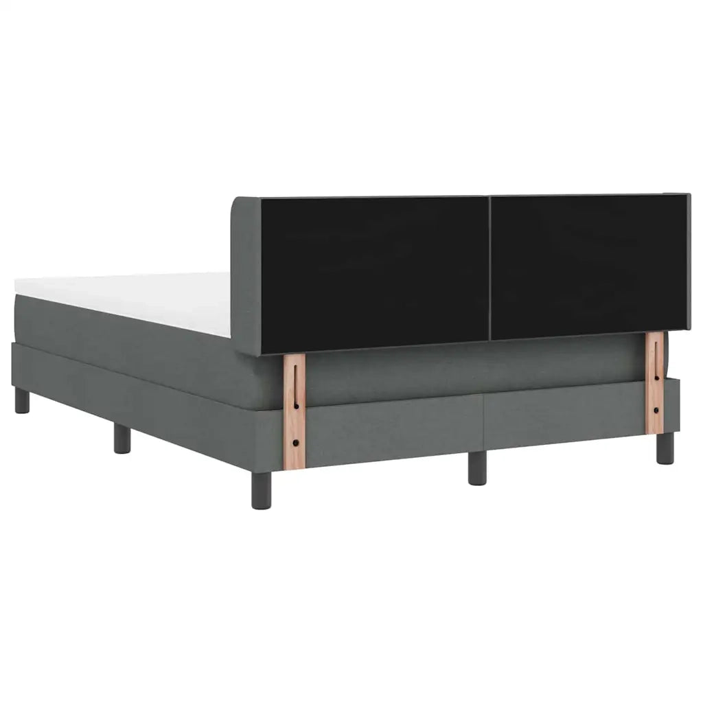 Letto a molle con testiera Grigio scuro 200 x 140 cm Poliestere 3341168
