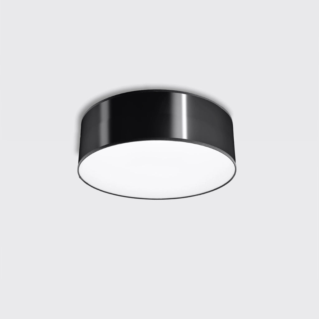 Plafoniera tonda nera Ø25 PIAZZA Pure Lume 1xE27 15W