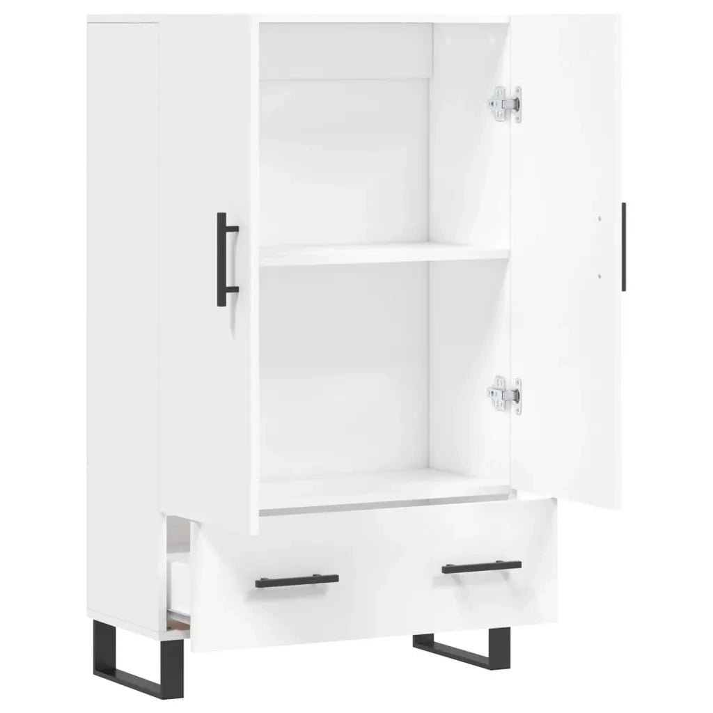 Credenza-Buffet-Armadio da cucina Bianca 69,5x31x115 cm in Legno Multistrato 653353