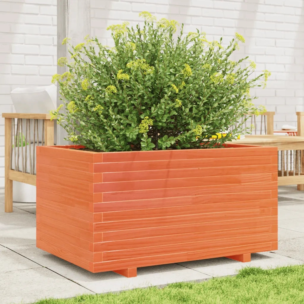 Fioriera Giardino Marrone Cera 90x60x49,5cm Legno Massello Pino 3282566