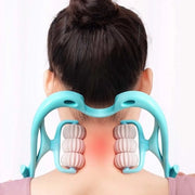 Apparecchio per massaggi, rotelle per massaggi, plastica colorata, terapia per punti di attivazione dei muscoli della spalla, relax (blu)