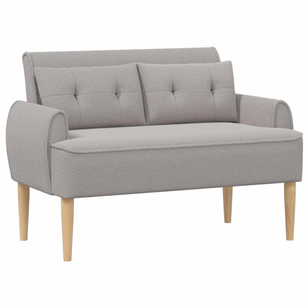 Loveseat con bottoni imbottiti Grigio Chiaro 117 x 67 x 77 cm 42041822