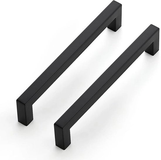 Maniglia da cucina - Robusta e sicura per bambini - 1 pezzo - Nero - Acciaio inossidabile