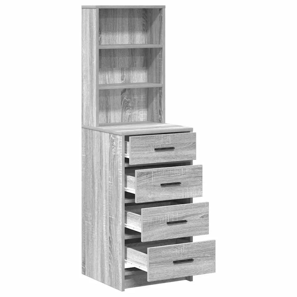 Credenza-Buffet-Armadio da cucina Grigio sonoma 40 x 41 x 135 cm Legno multistrato