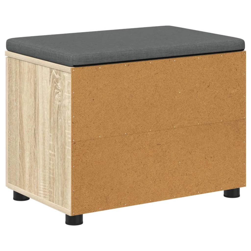 Panca per ingresso con cuscino-Sgabello-Panca da Corridoio Rovere Sonoma 60 x 38 x 46 cm 563630