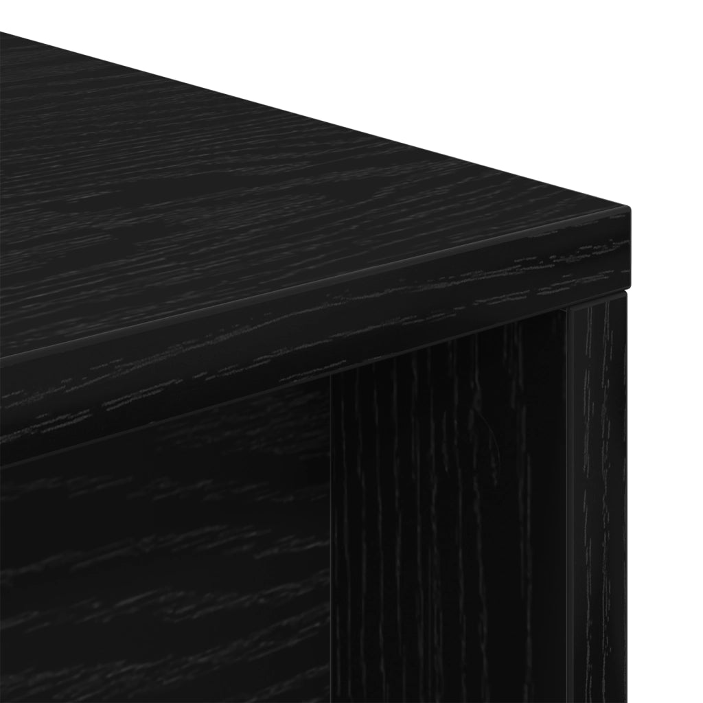 Scrivania  Nera Rovere 200x50x76 cm in Legno ingegnerizzato