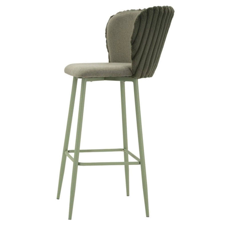 Sgabello Bar Alaska -b- Verde Set 2 Pz cm 55x58x106 (altezza Seduta cm 77)