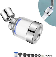 Filtro per acqua da rubinetto rotante - filtro universale per calcare - filtro per acqua da rubinetto con 6 elementi filtranti in PP cotone - filtro per vasca da bagno e cucina - accessorio per la zona da bagno