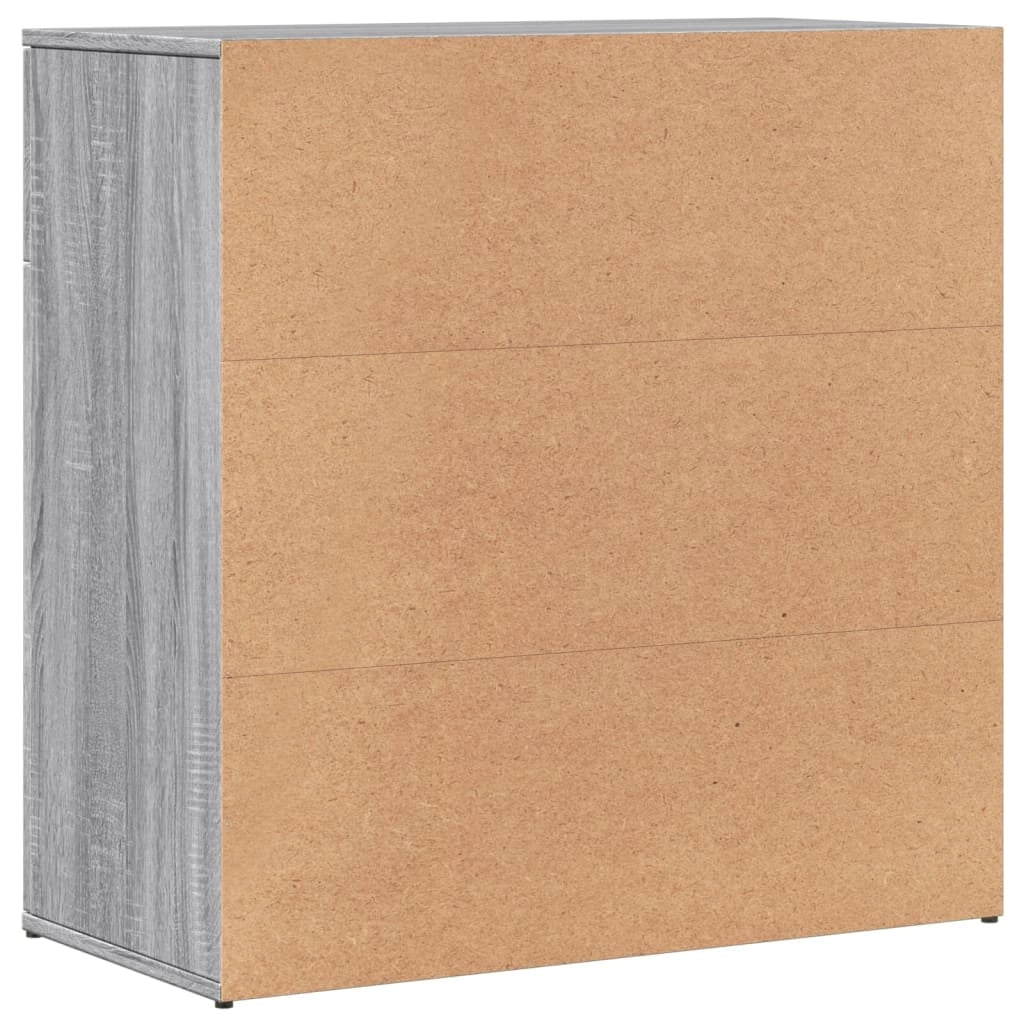 Buffet credenza cassettiera armadio mobile contenitore organizer cucina soggiorno Sonoma 79 x 38 x 80 cm legno ingegnerizzato grigio 02_0036526