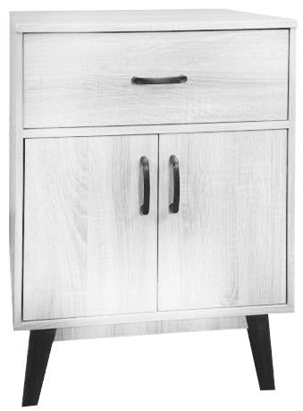 MOBILE IN MDF BIANCO CON 2 ANTE E CASSETTO MISURE: 60X40X74CM