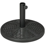 Base per Ombrellone da Giardino Ø45 cm Effetto Rattan Nero