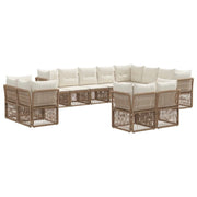 Set Divano da Giardino 12 pcs Beige polyrattan 3434430