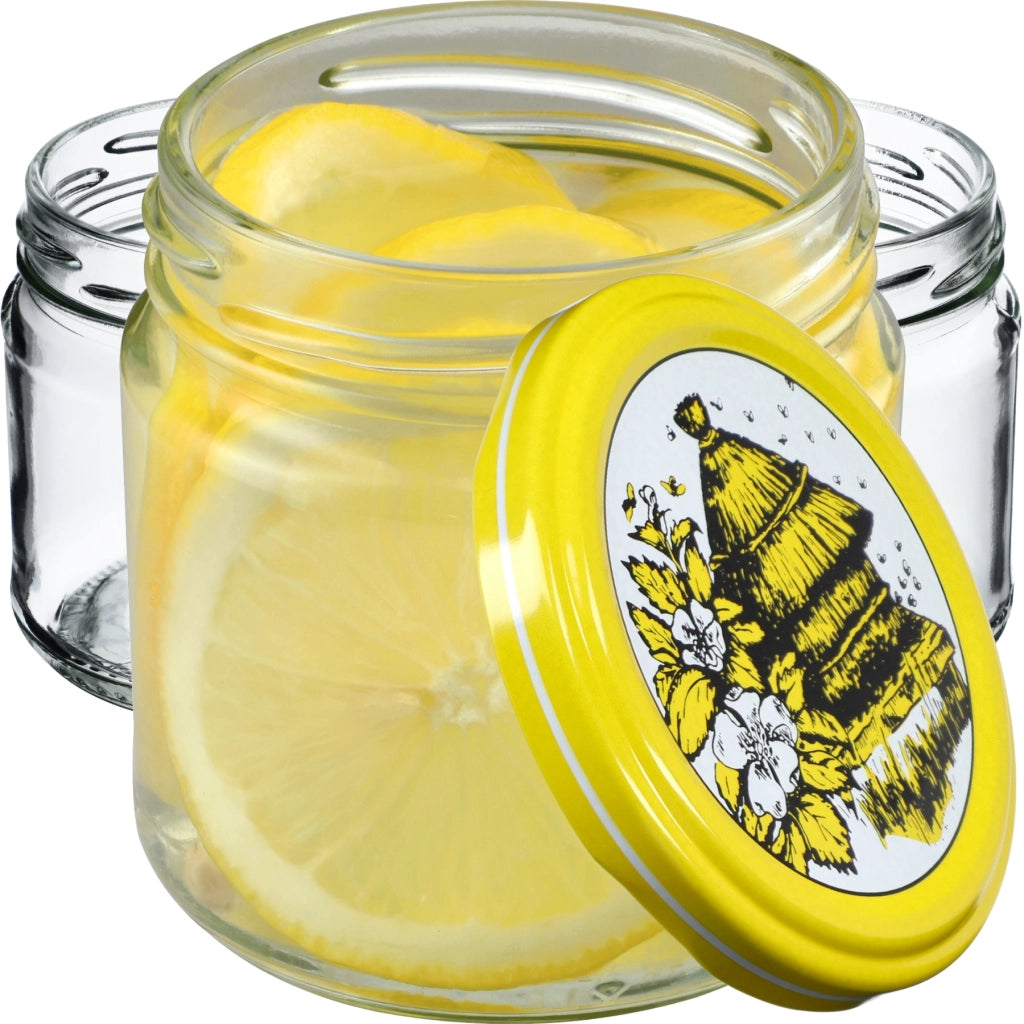 Barattoli per conserve KADAX Lerma 200 ml 50 pezzi 66 mm + coperchi "Api"