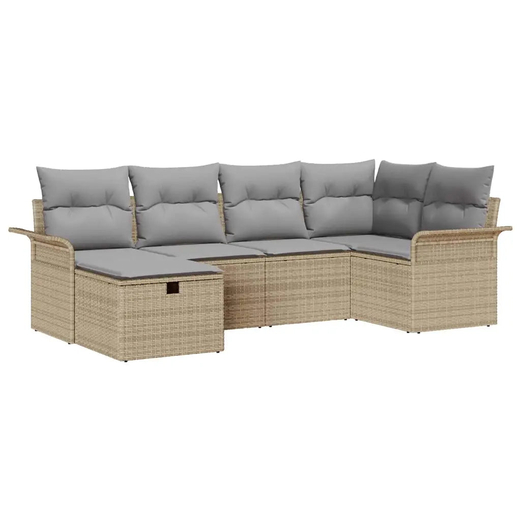 Set Divano da Giardino con cuscino 6 pcs Poly Rattan 3360211