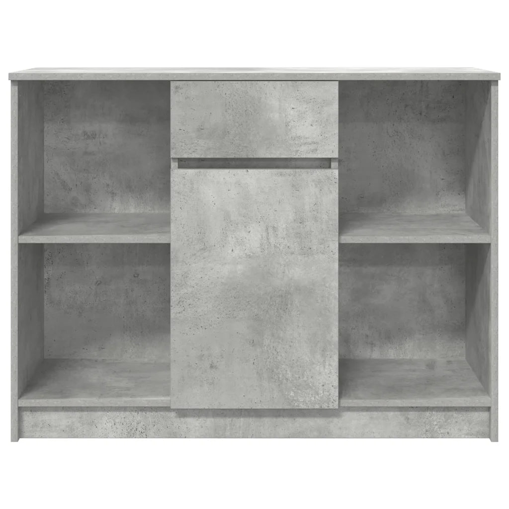 Credenza con Cassetto Grigio Cemento 101x35x76 cm in Truciolato 861565