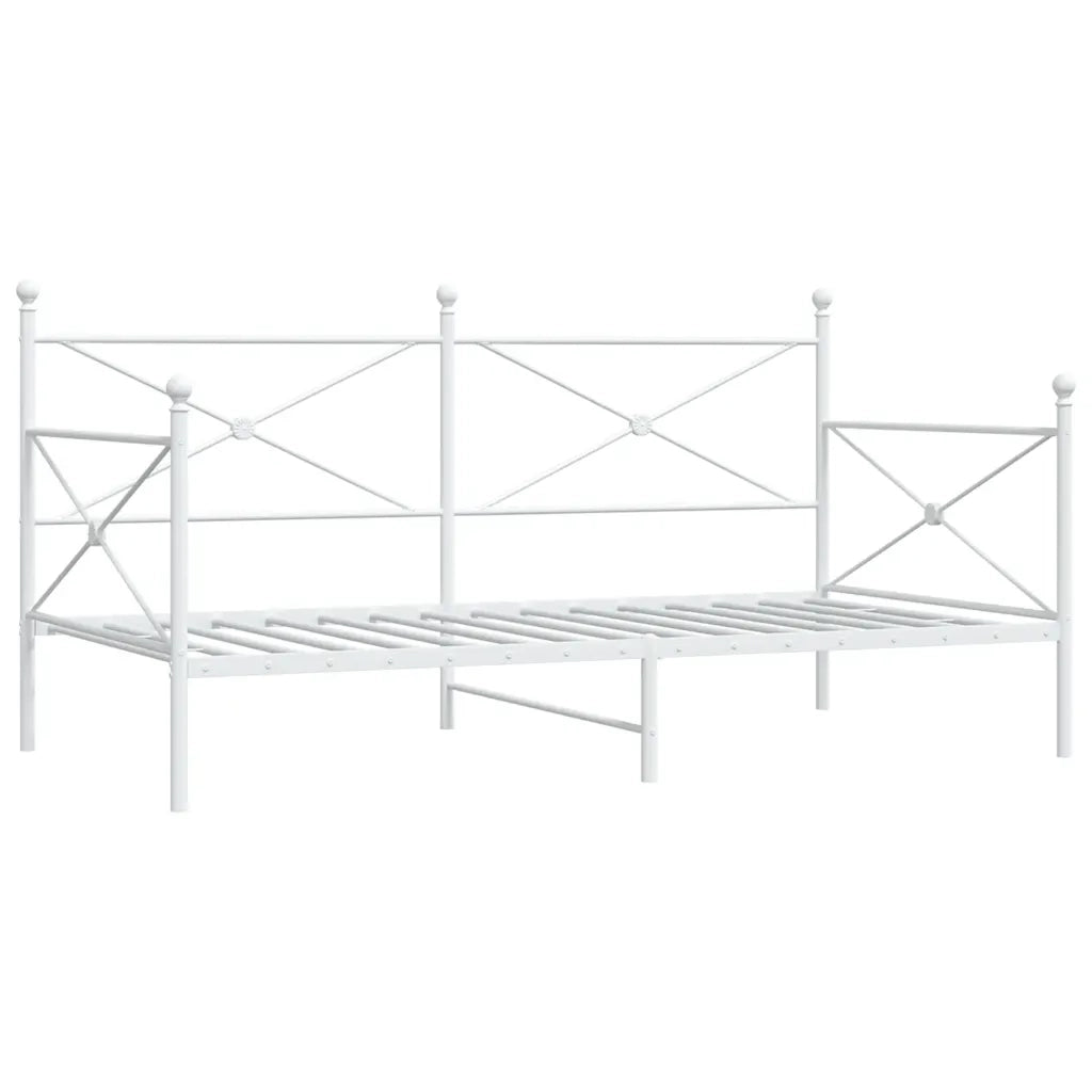 Dormeuse senza Materasso-Divano Letto-Struttura Letto Bianco 107x203 cm in Acciaio