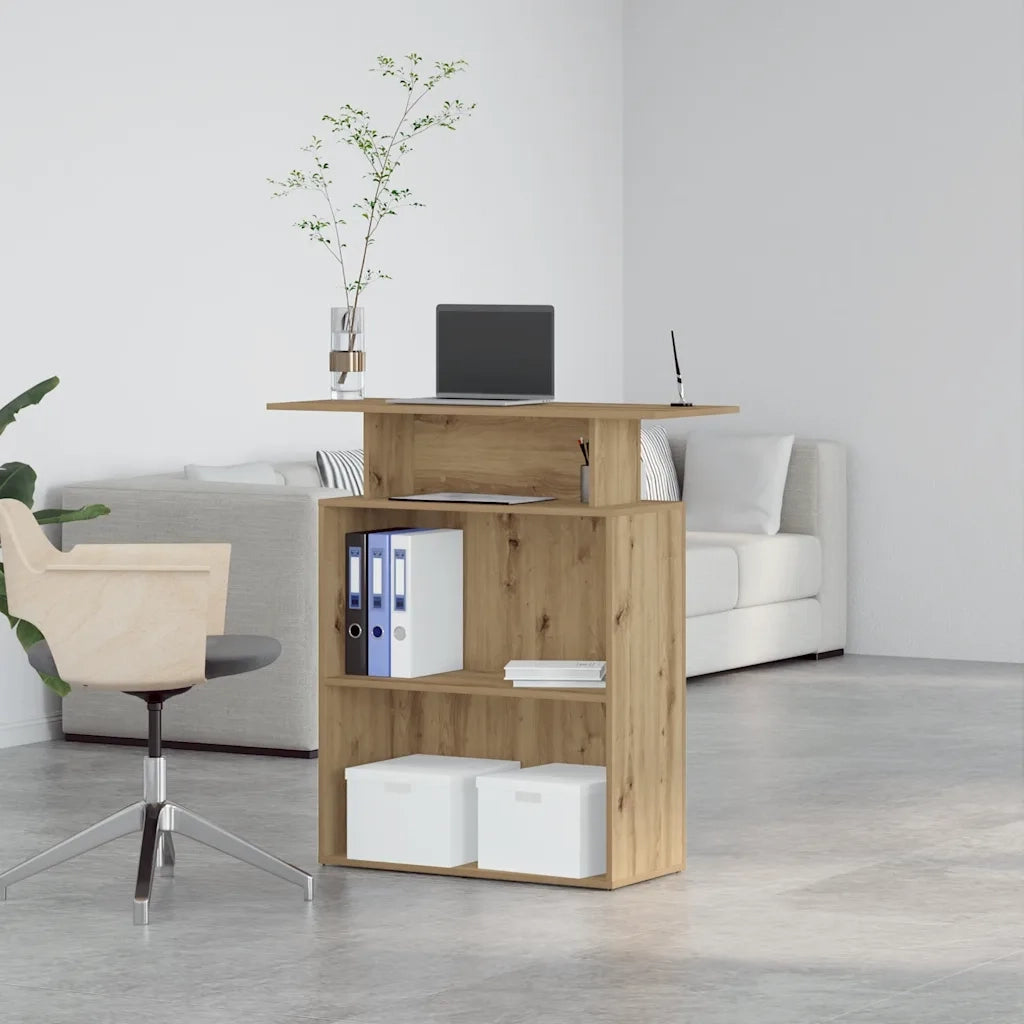 Banco Reception Rovere Artigianale 100x40x104 cm in Truciolato