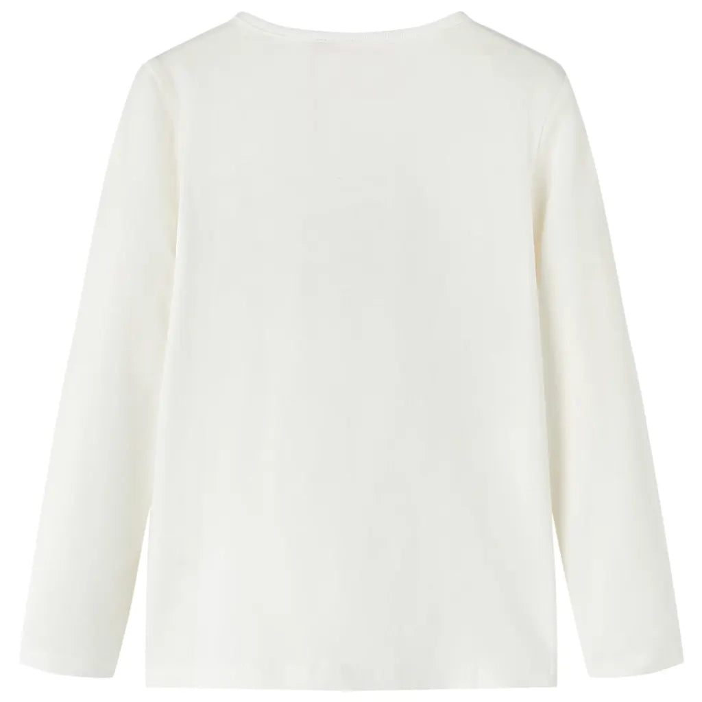 Maglietta da Bambina a Maniche Lunghe Ecru 104 13790
