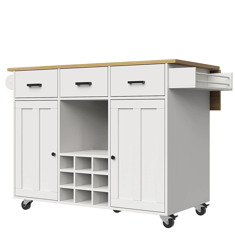 Carrello servizio - Xylo - piano lavoro porta-spezie bianco