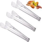 Pacco di 3 spiedini in acciaio inossidabile, spiedini da servizio da 7 pollici, spiedini per cucina, spiedini per carne, spiedini per barbecue resistenti al calore, spiedini multifunzionali per cucina, salate e buffet.