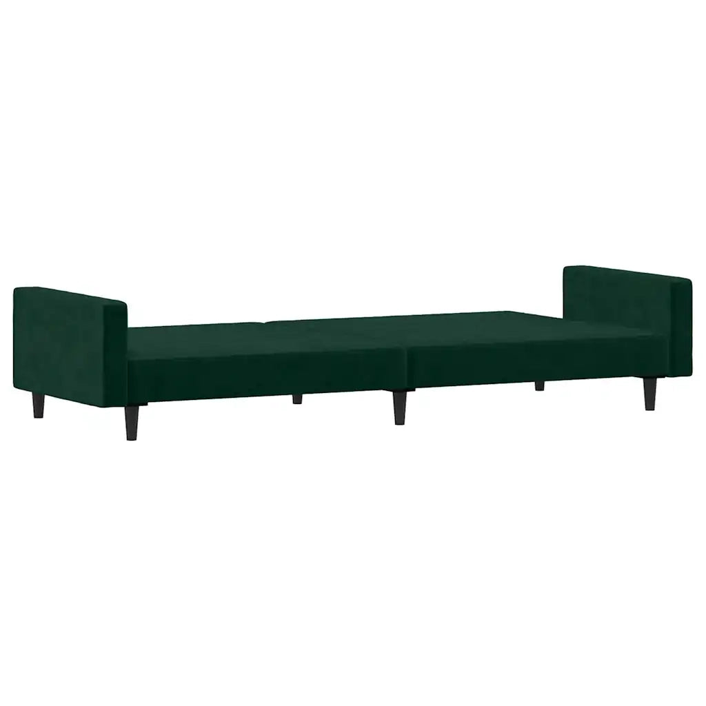 Divano letto | Sof¨¤ letto | Letto singolo a 2 Posti Verde Scuro in Velluto