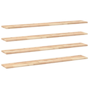 4 pz Mensole da Parete | Scaffali a Parete | Ripiano a parete 160x20x2 cm Legno Acacia Non Trattato