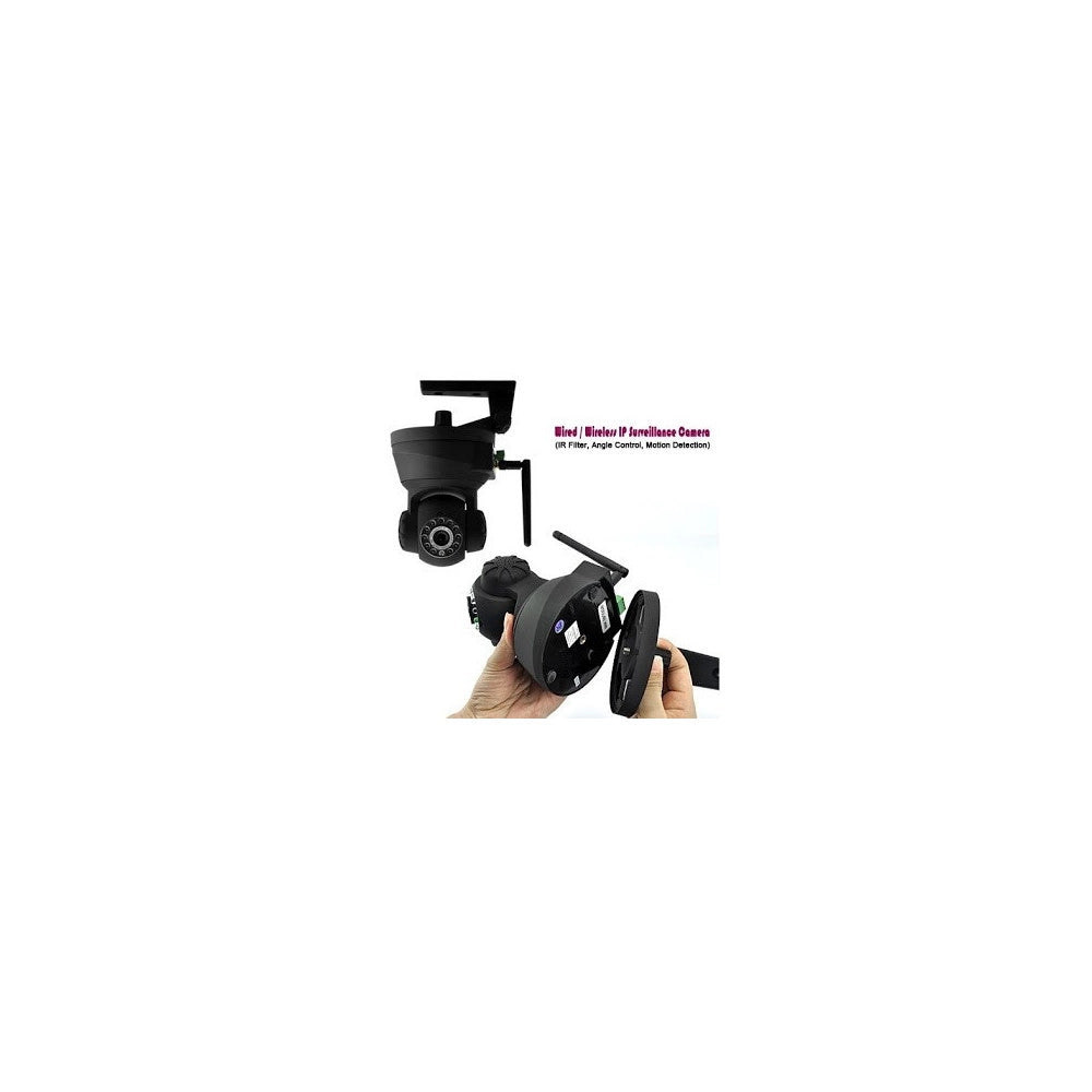 Trade Shop - Telecamera Di Sorveglianza Ip Cam Hd 720p Wireless Led Ir Lan Motorizzata Wifi -