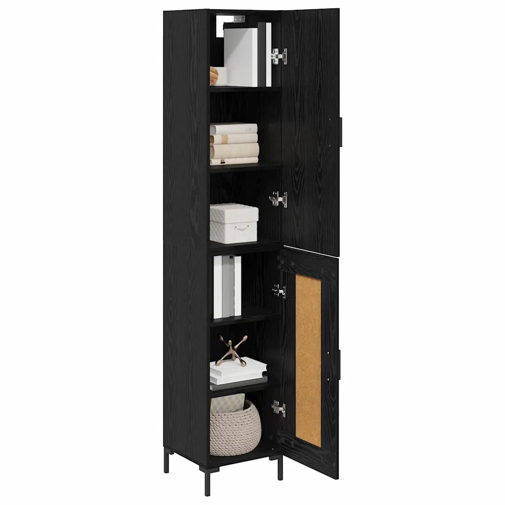 Credenza Rovere Nero 34,5 x 34 x 180 cm Legno multistrato 3416217