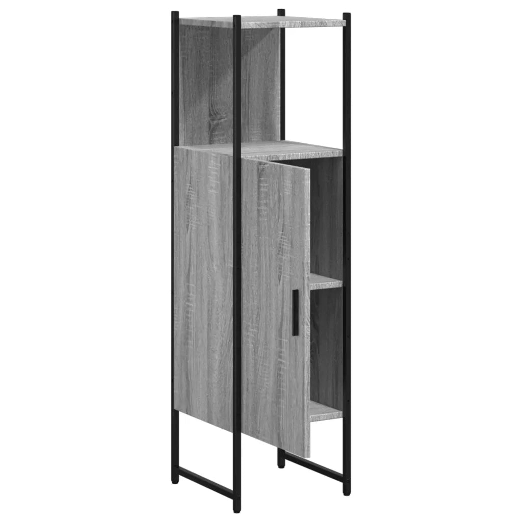 Mobile da Bagno Grigio Sonoma 33x33x120,5cm Legno Multistrato 842469