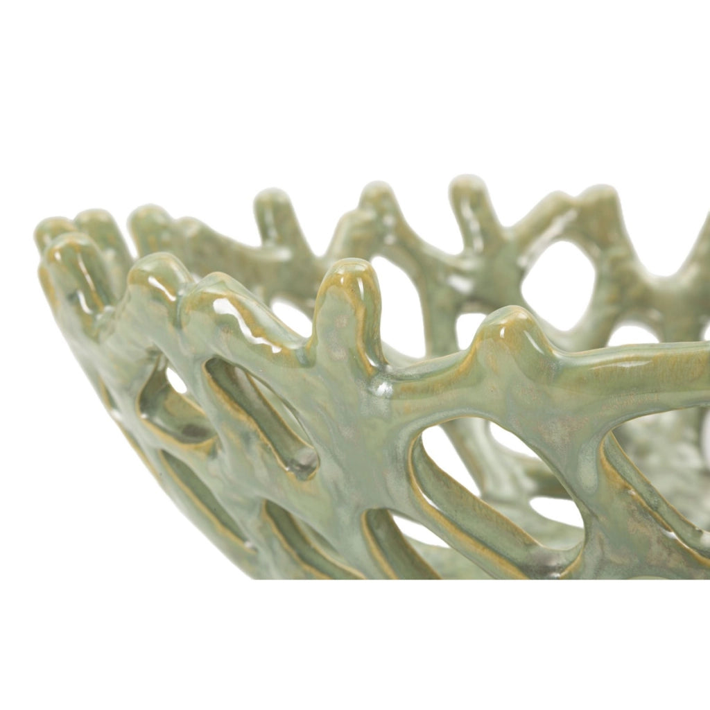 Vassoio VKH858, Verde, Ceramica, 35x35x13 cm