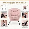 Poltrona Relax, Poltrona da Lettura con Cuscino, Elegante con Schienale e Seduta Imbottiti, Braccioli e Tasca di Stoccaggio, Portata 150 kg (Senza Pouf, Cashmere Grigio)