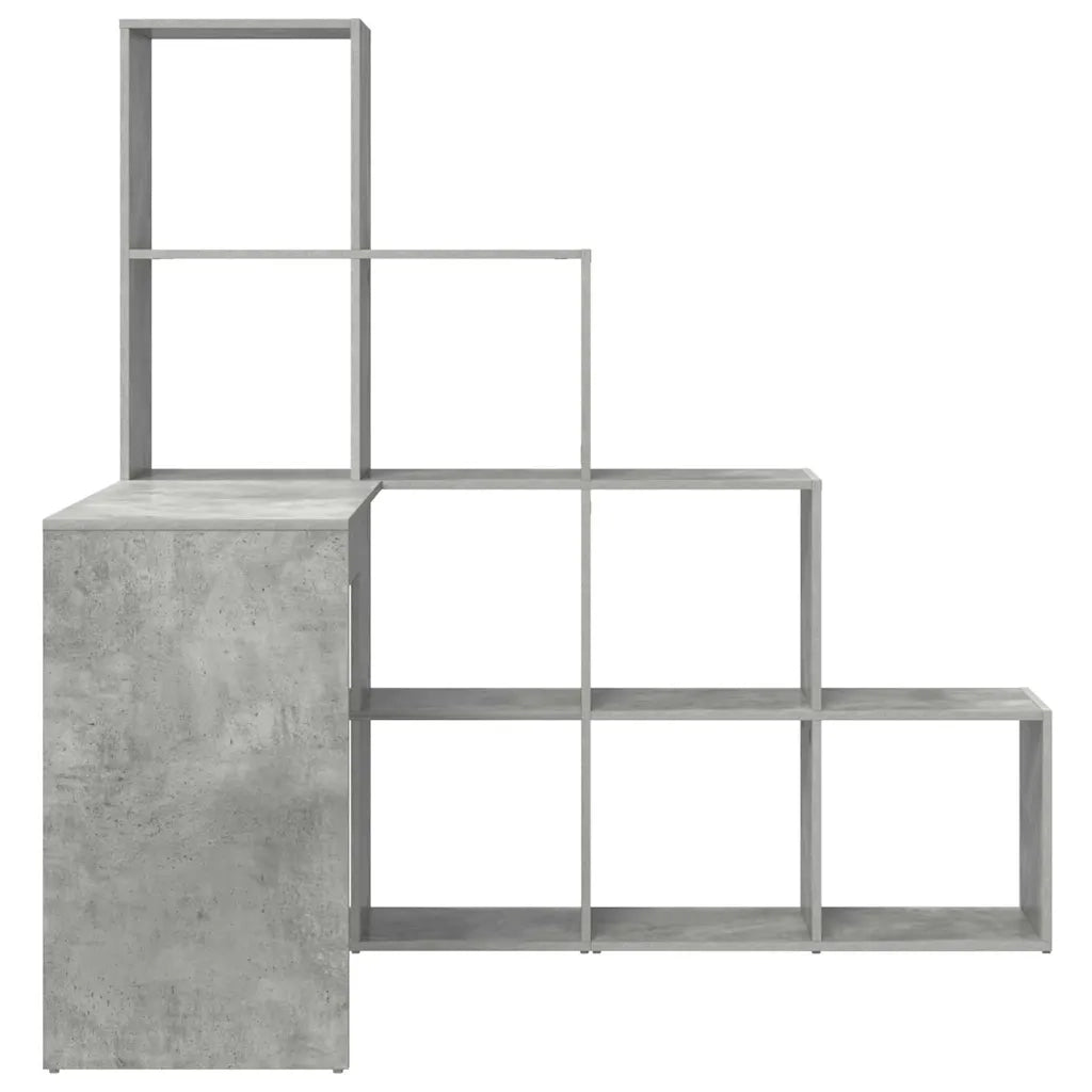 vidaXL Scrivania ad angolo Grigio cemento 101,5 x 149,5 x 149,5 cm