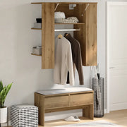 vidaXL Scaffale Ingresso Rovere 97,5x37x99 cm Legno Multistrato