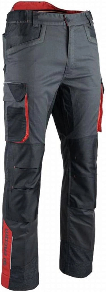 SSA05062 - Pantaloni Elasticizzati FACOM Strap Nero/Grigio/Rosso, Taglia 50-FXWW1011E-50