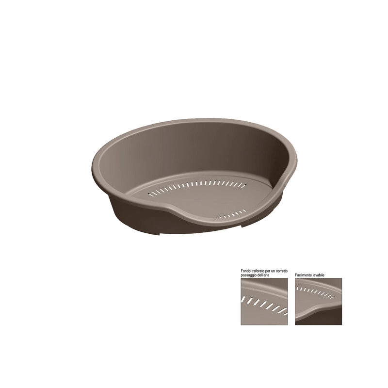 ZOOV LETTINO P/CANI GATTI 95X70X29CM TORTORA