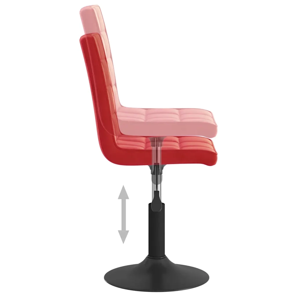 Sedie da Pranzo Girevoli 4 pz Rosso Vino in Velluto 3089295