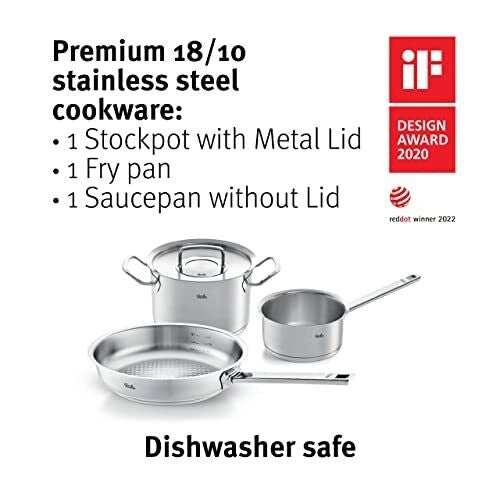 Fissler 084-378-03-000/0 set di pentole 3 pz
