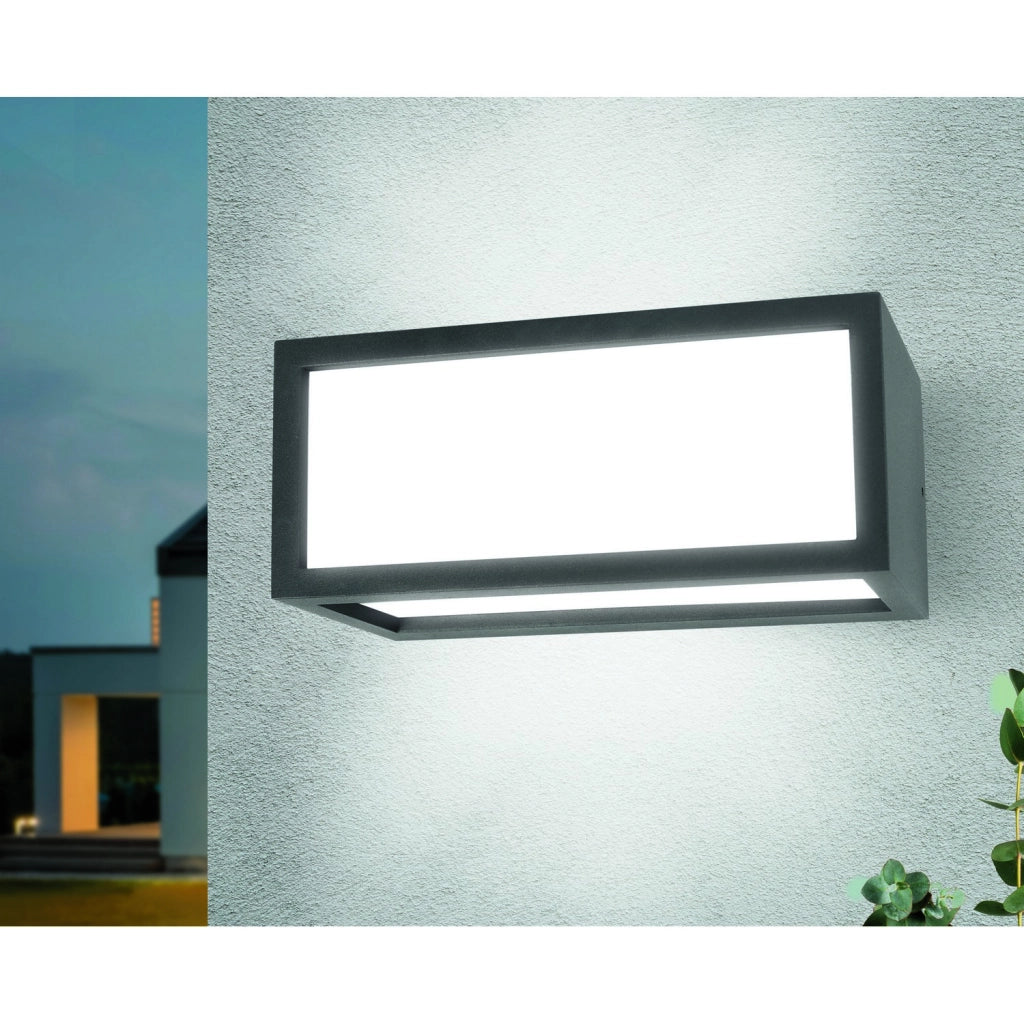 Applique led da parete a tre emissioni con griglia frontale colore antracite mod. Vigo 3