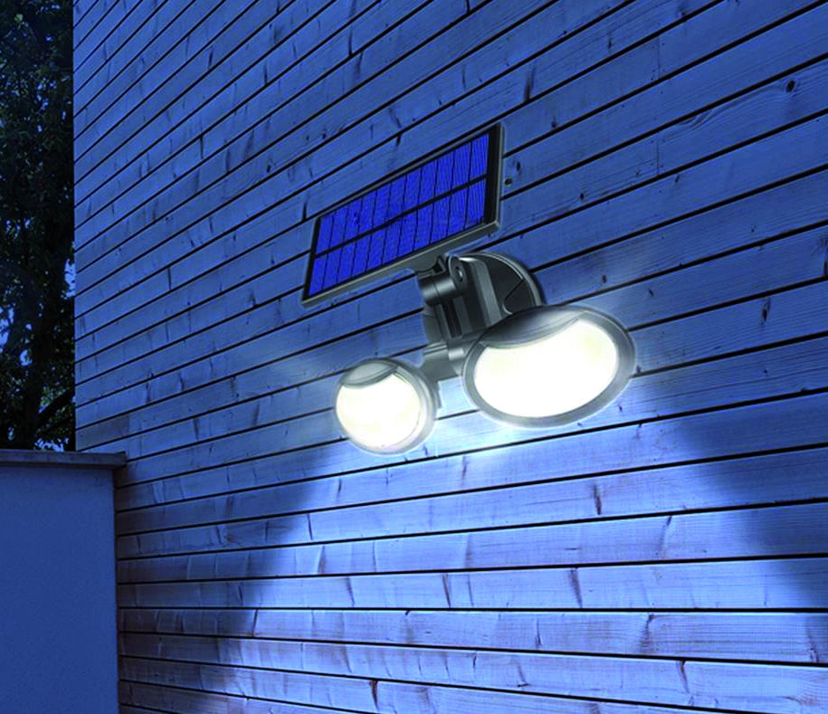 Suprema PROIETTORE SOLARE ORIENTABILE, 2x8 watt, 2x400 lumen, luce fredda