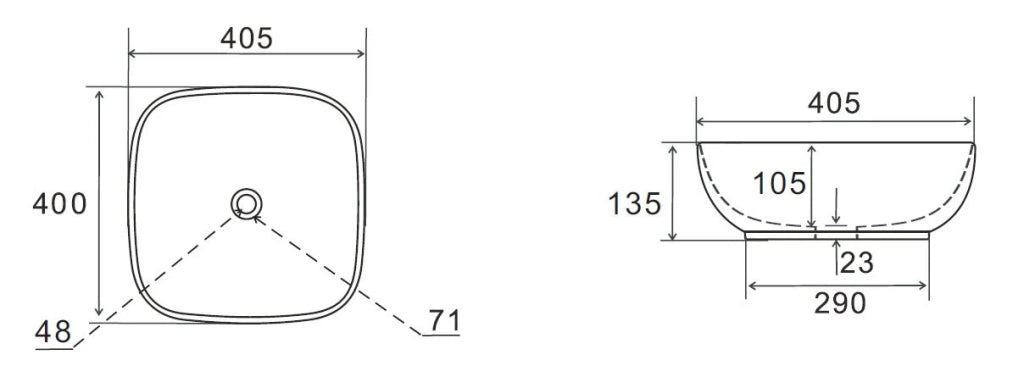 Lavabo da appoggio LINPH Bianco opaco