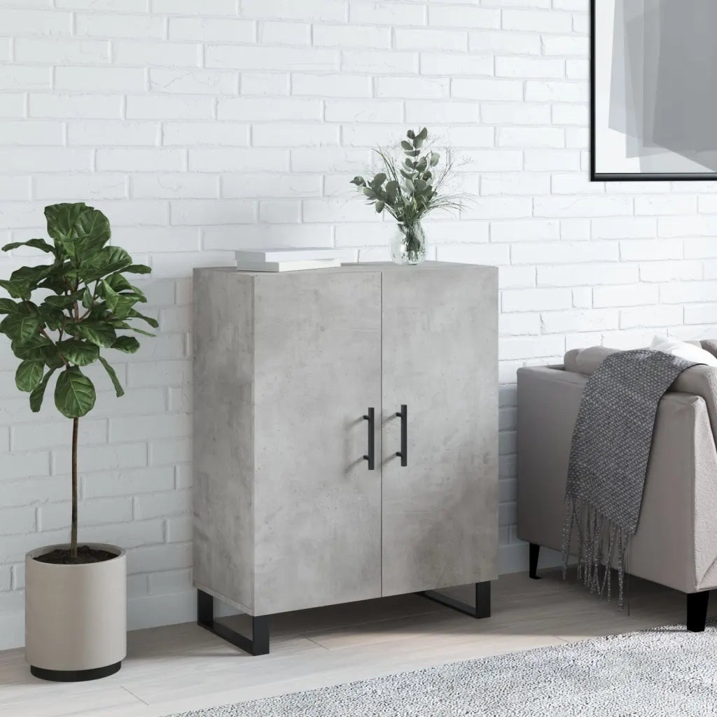Credenza-Buffet-Armadio da cucina Grigio Cemento 69,5x34x90 cm in Legno Multistrato 672341