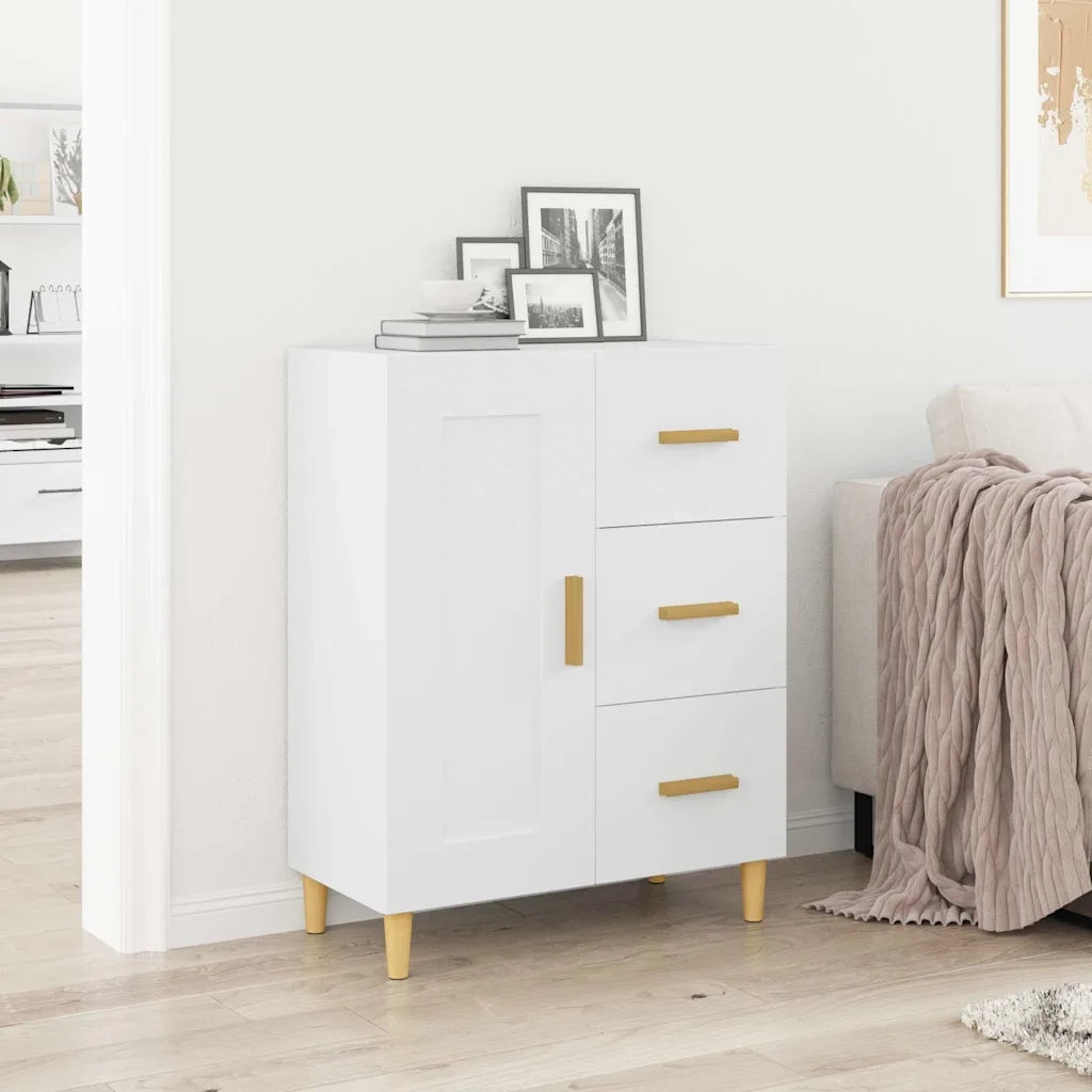 Credenza Bianca 69,5x34x90 cm in Legno Multistrato cod mxl 6111